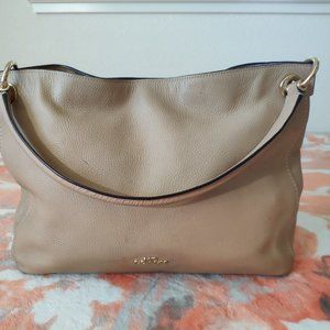 Coach large leather shoulder bag, purse, handbag